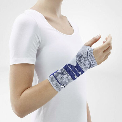 Bauerfeind - ManuTrain -  NIEUW MODEL - Actieve bandage voor de pols - titaan/blauw - unisex - zonder bandje